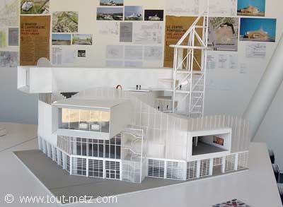 Détail de la maquette du forum centre pompidou de metz 2