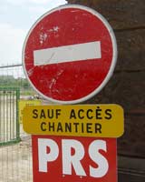 panneau accès chantier centre pompidou de metz