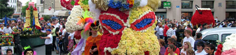Les chars du corso fleuri de la fete de la mirabelle de metz